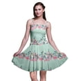 thumbnail image 1 of Bimba Robe Cocktail au-Dessus du Genou Smockée Florale pour Femmes Robe d'Été Fluide-TG, 1 of 5