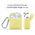 thumbnail image 3 of AirPods Case, GMYLE Silicone Protective Shockproof Earbuds Case Cover Skin with Keychain Kit Set Compatible for Apple AirPods 1 & 2 (Pastel Yellow), 3 of 8