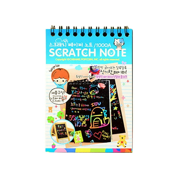 Libro de rascar para niños Dibujo Diy Libro pintado a mano Papel de rascar Juguete para dibujar Ma-gic Manual de pintura Educación Educativa