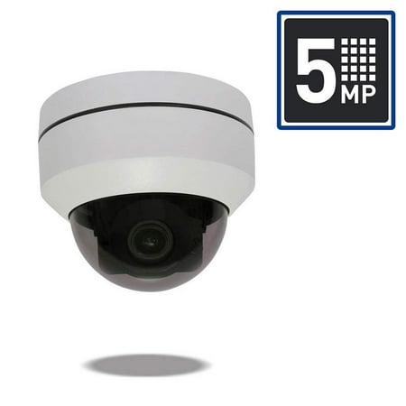 Ptz Camera Poe Appear USA Brand 5 Megapixel 3.05 - 15.5mm 5X Optical Zoom PTZ Dome IP PoE Security Camera with Super High Definition, IP67, Waterproof, IR, Night Vision - White ()