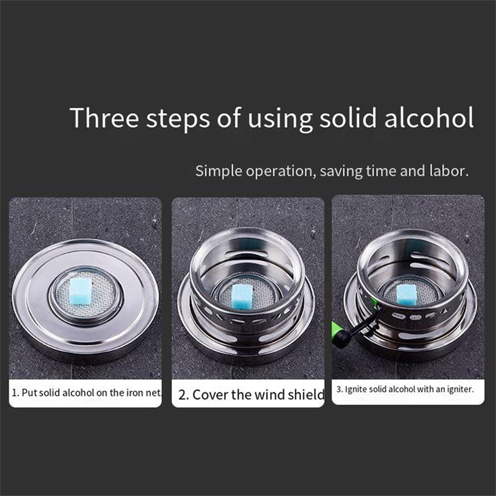 Hot Pot Alcohol Stove, Spirit Cooker with Pot, Camping Stoves Set, Gas Stovetop, Easy to Carry, No Power Required, Stainless Steel Liquid Stove, Camping Cooker for Indoor Outdoor Camping Hiking