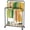 Black, variant on Clothing Clothes Rack Double Rods with Wheels, Rolling Metal Garment Rack for Hanging, Black