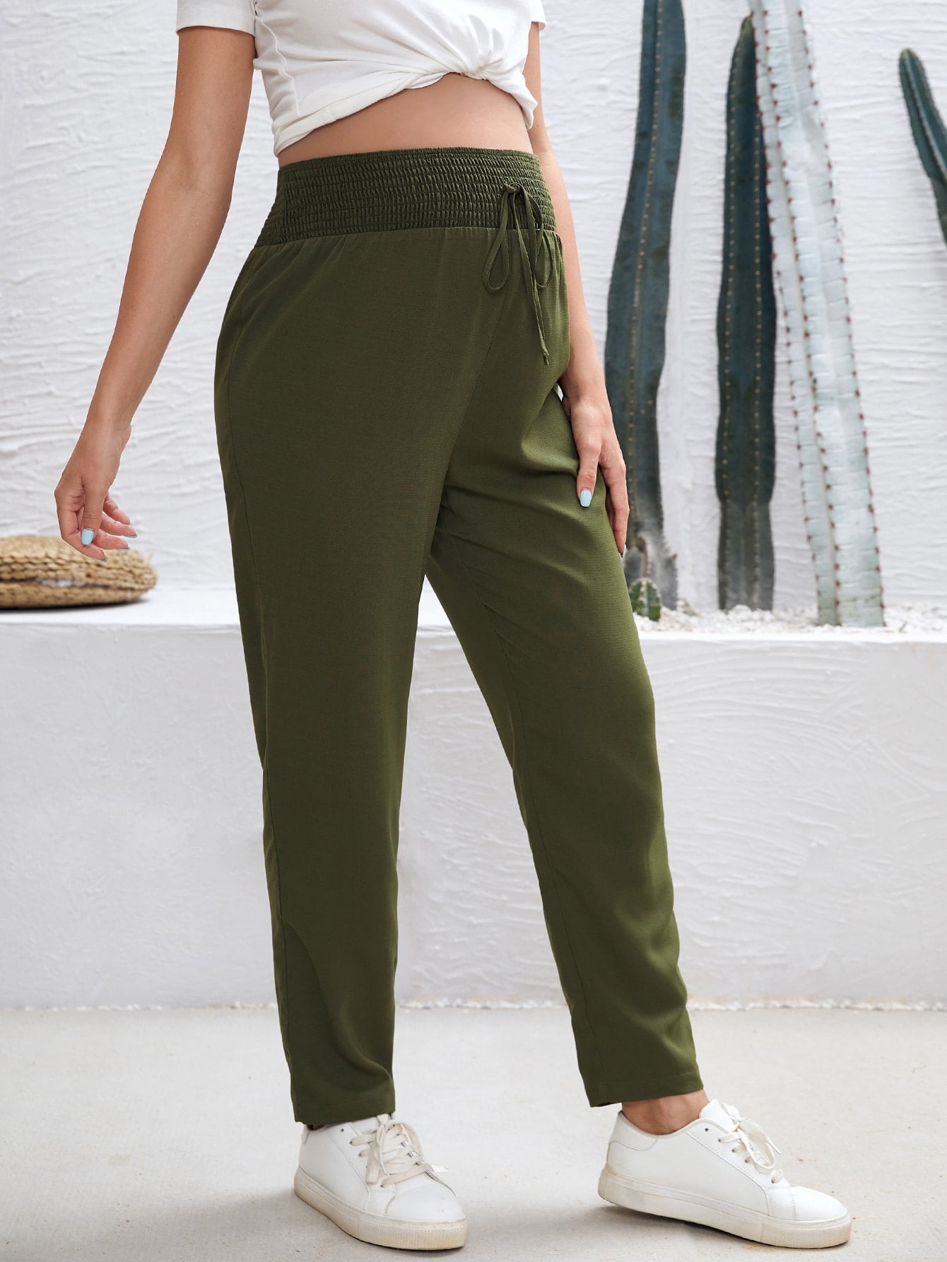 Casual Women's Maternity Shirred Tie 