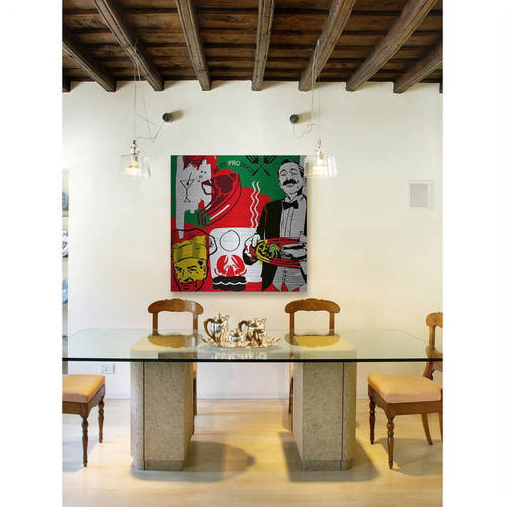 Marmont Hill "Dinner" by Josh Ruggs Painting Print on Brushed Aluminum