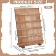 thumbnail image 2 of 5 Tier Earring Card Display Stands Wooden Jewelry Display Stand Rack Removable Shelves Rack Earring Display Holder for Displaying Selling Bookmarks Stickers Jewelry Keychains11.6x5.5x14.9Inch Brown, 2 of 9