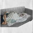 thumbnail image 5 of Saying Soft Flannel Fleece Throw Blanket, I Love My Bike Chalk Pencil Look Grungy Plain Background Nursery Themed Pattern, Cozy Plush for Indoor and Outdoor Use, 70" x 90", Multicolor, by Ambesonne, 5 of 5