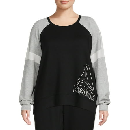 Reebok Women's Plus Size Color Block Sweatshirt, Size 1X-4X