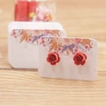 thumbnail image 5 of 100pcs cute flower style earring paper package card DIY small stud earring card white kraft paper jewelry display card D 100card, 5 of 6