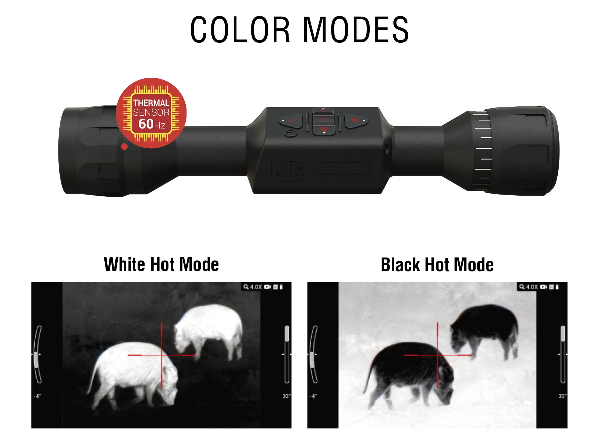 ATN Thor LTV 2-6x, 256x192 Thermal Scope Free Gift Thermal Target + SD card