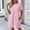 Pink, variant on IUYRTFE Women's Short Sleeve T-Shirt Dress Round Neck Casual Pocket Loose Fit Midi Dress