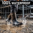 thumbnail image 3 of GIEESHIELD Men's Rubber Work Boots with Steel Toe & Shank, Waterproof & Anti-Slip, 6mm Neoprene, Durable Brown Rubber Boot for Construction, Farming, Manufacturing, Sizes 10, 3 of 7