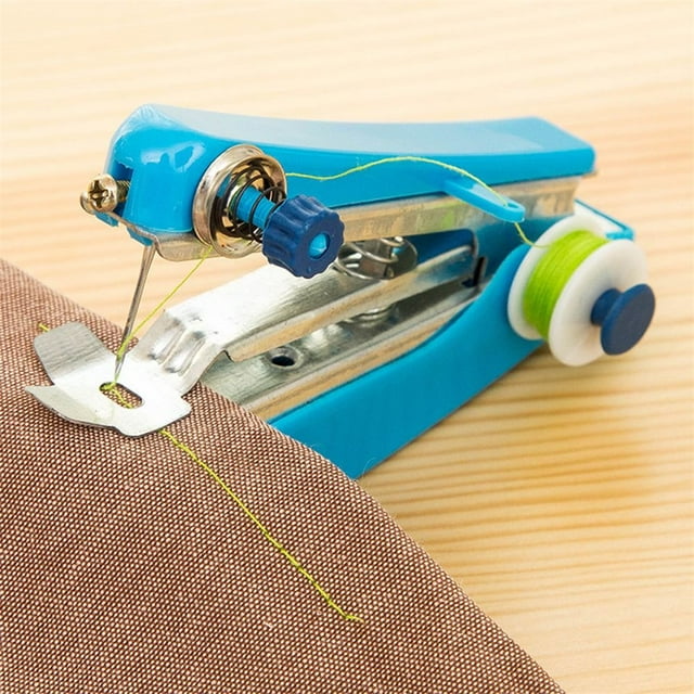 Mini Handheld Manual Sewing Machine Multi-functional Portable Household Cordless Stitching Machine Color Random