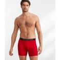 thumbnail image 3 of Polo Ralph Lauren Men's 3-Pack Cotton Boxer Briefs (XLarge, Black/Gray/Red), 3 of 4