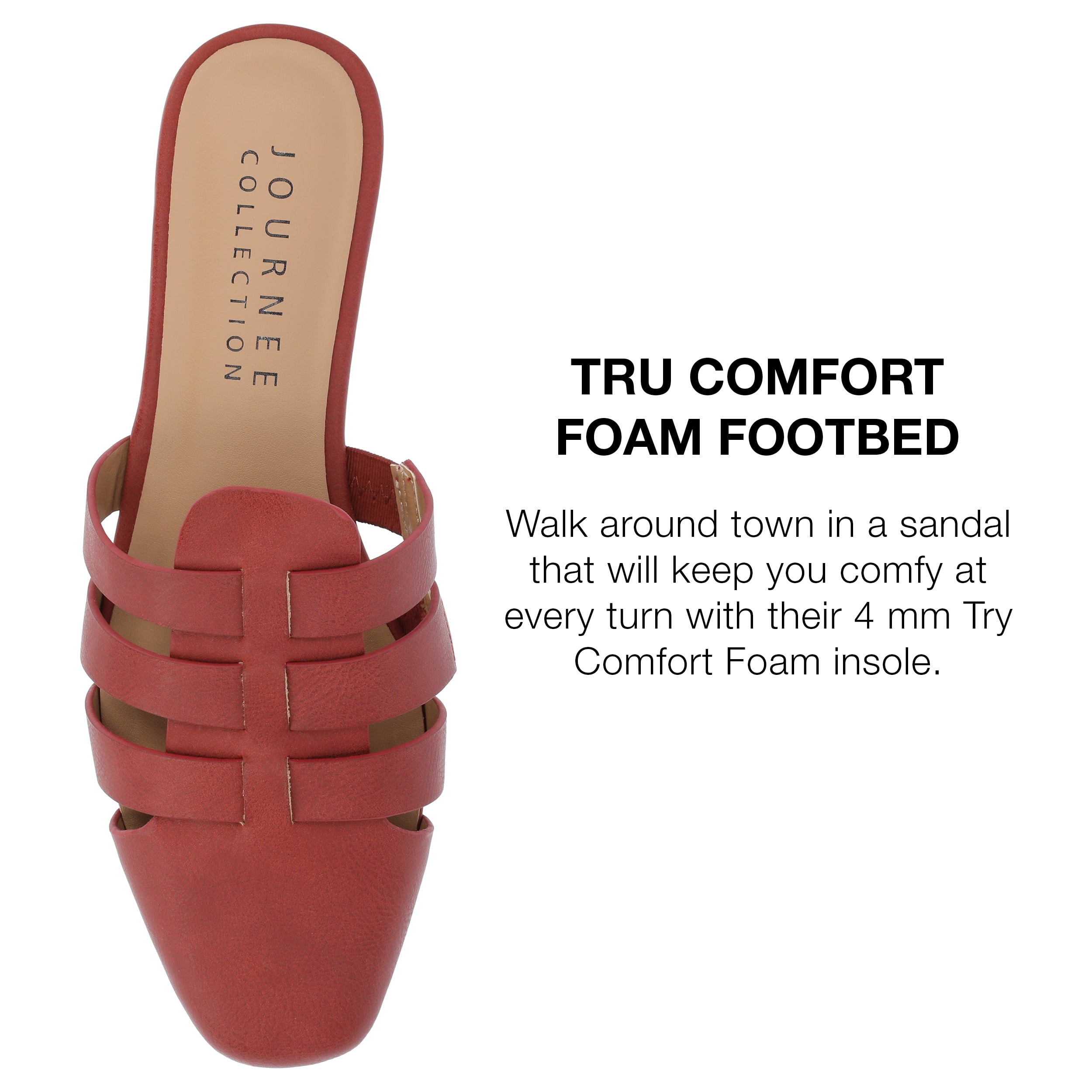 Journee Collection Womens Jazybell Tru Comfort Foam Slip On Mules Flats