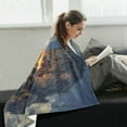 thumbnail image 2 of Qxltty Flaming Giant Werewolf Pattern Soft Cozy Fluffy Blankets for Couch Sofa Chair Bed Camping Picnic Travel Lightweight Bed 50×60inch, 2 of 7