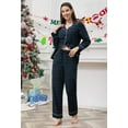 thumbnail image 2 of HEARTNICE 100% Cotton Pajama Set for Women, Button Down Plaid Sleepwear Long Sleeve Flannel Pajamas Set,(Red Blue Plaid,M), 2 of 5