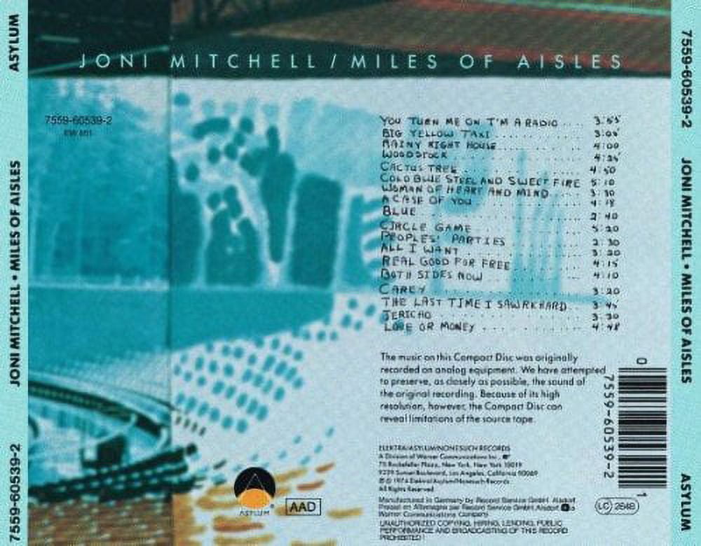Joni Mitchell - Miles of Aisles - Music & Performance - CD