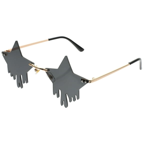 Masteelf Hippy Pentagram Sunglasses Stylish Sunglasses Child 16X14.4CM Grey