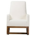thumbnail image 3 of Baxton Studio Yashiya Mid-Century Modern Off-White Boucle Upholstered and Walnut Brown Finished Wood Rocking Chair, 3 of 7