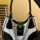 thumbnail image 4 of Bolso De Hombro Bolso de viaje con cadena de asa superior de charol suave Lona ajustable para fiesta, 4 of 6