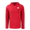 thumbnail image 2 of Men's Cutter & Buck Scarlet Nebraska Huskers Coastline Epic Comfort Eco Recycled Long Sleeve Hoodie T-Shirt, 2 of 3