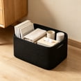 thumbnail image 3 of Woven Cotton Linen Storage Basket, Large Decorative Storage Bin, Multi-Purpose Fabric Basket for Laundry, Toys and Books, Handmade Organizer for Home and Nursery, 3 of 7