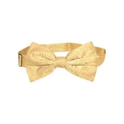 Vesuvio Napoli BOWTIE Gold Color Paisley Color Mens Bow Tie for Tuxedo or Suit