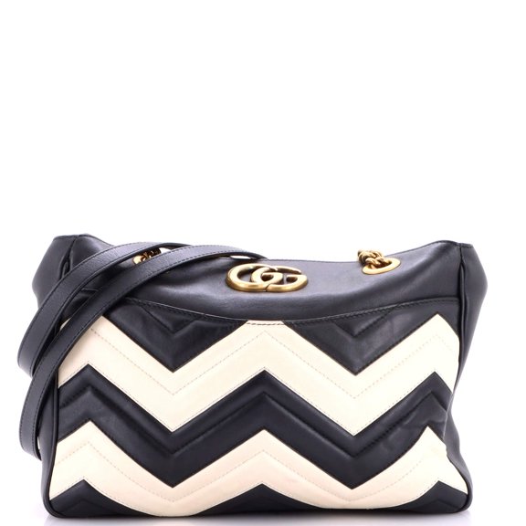 Pre-Owned GG Marmont Chain Tote Matelasse Leather Medium By Rebag