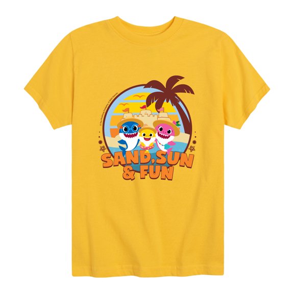Baby Shark - Sand Sun And Fun Toddler Boys' Toddler Short Sleeve Graphic T-Shirt