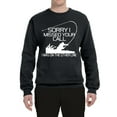 thumbnail image 2 of Missed Your Call Fishing Line Joke Fishing Unisex Crewneck Graphic Sweatshirt, Black, Small, 2 of 3
