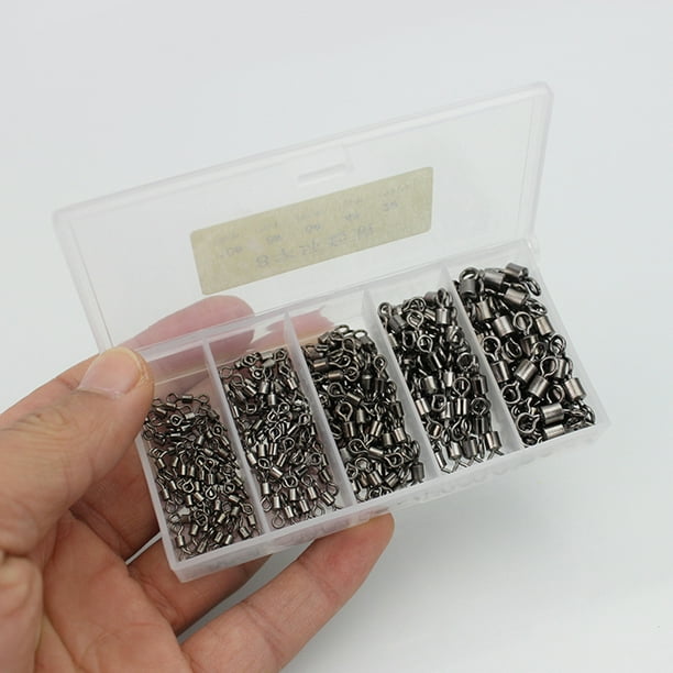 251Pcs Fishing Rolling Swivel High-strength Stainless Steel