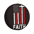 thumbnail image 1 of Fotbe USA Flag Cross Funda de Llanta de Repuesto con Estampado, Engrosada, Ajuste Universal para Jeep, Remolque, RV, SUV, Camión-15 inch, 1 of 6