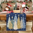thumbnail image 6 of Christmas Table Runner 13x48 Inch, Xmas Trees Snowflakes Holiday Decorative Farmhouse Table Decoration for Kitchen Dinning, Indoor Outdoor Dinner Party Decor (Blue) GT151-48, 6 of 7
