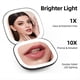 thumbnail image 4 of Espejo de Maquillaje con Aumento de Bolsillo y Luz LED de 3,5 Pulgadas, Aumento de 10 Aumentos, Pantalla Táctil Recargable de Doble Cara, Negro, 4 of 5