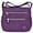 Purple, variant on BadPiggies Women's Waterproof Nylon Crossboby Shoulder Bag Casual Messenger Bag Handbag with Zipper Pockets (Dark Blue)