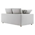 thumbnail image 3 of Modway Commix Upholstered Modern Fabric & Wood Loveseat in Light Gray, 3 of 3