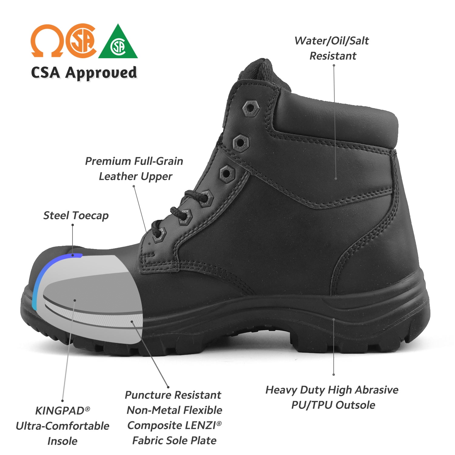 csa approved work shoes