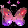 thumbnail image 1 of Girls Fairy Costume Set Creative Butterfly Luminous Wing with Wand & Headband, 1 of 6