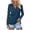 Navy, variant on Yuhangmm Womens T Shirts, Women's Solid Color Long Sleeve Lapel V Neck Solid Color Top T Shirt 2 Long Sleeve Tee Shirt Green XL