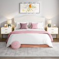 thumbnail image 4 of Tribesigns White and Gold Nightstand with 2 Drawers, 21 Inch Wide Night Stand Modern Bedside Table with Metal Frame 2-Drawer End Table for Bedroom Sofas Sides, 4 of 6