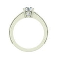 thumbnail image 4 of Solitaire Diamond Engagement Ring for Women Embellished Shank GIA certified Round brilliant 14K White Gold 1.35 carat, 4 of 6