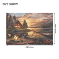 thumbnail image 3 of Toilet Rug Rectangle Bathroom Rugs Non-Slip Soft Plush Machine Washable Contour Bath Mat Lake House Campfire Boat 24x16, 3 of 9