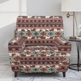 thumbnail image 2 of Xoenoiee Aztec Cow American Tribal Pattern Recliner Cover 4-Pieces Thick Soft Recliner Chair Slipcover with Side Pocket and Non-Slip Elastic Bottom for Kids Pets, 2 of 7