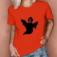 thumbnail image 2 of Camiseta estampada informal de Halloween para mujer, cuello redondo, manga corta, Tops Fridja  gope3752, 2 of 9
