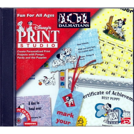 101 Dalmatians Print Studio (customized designs, layouts and text for parties, fun events, and other print