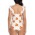 thumbnail image 6 of Yiaed Cartoon Squirrel Print Women's Ruffled One Piece Swimsuit V Neck Swimwear Slimming Monokini for Woman-XX-Large, 6 of 8