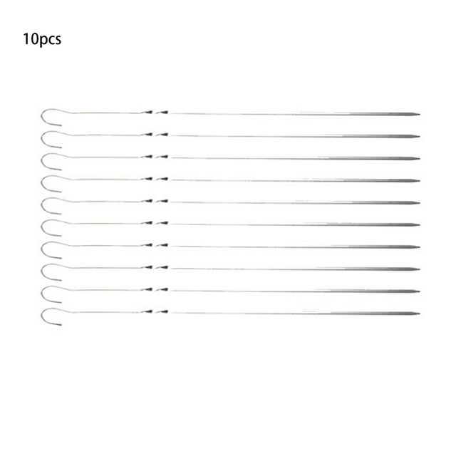 Ensemble de Fourchettes de Barbecue pour Grillades / Brochettes en Acier Inoxydable Lot de 10 pour Brochettes et Brochettes Outils de Grill Durables pour Parfaites Brochettes de Viande et Légumes 10 Pcs