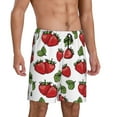 thumbnail image 2 of Sikiie Hand Drawn Strawberry Mens Pajama Shorts, Lightweight Lounge Pant with Pockets Soft Sleep Pj Shorts for MenXX-Large, 2 of 6