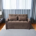 thumbnail image 2 of Modern Minimalist Velvet Three-Seater Sofa Bed 220cm with Three USB Ports and Side Pockets, 2 of 6