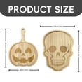 thumbnail image 3 of Pumpkin Cutting Board Halloween, Bamboo Wood Serving Tray with Pumpkin Shape Design, Halloween Charcuterie Board for Cheese Meat Fruit Dessert Party Table Decor, 3 of 8